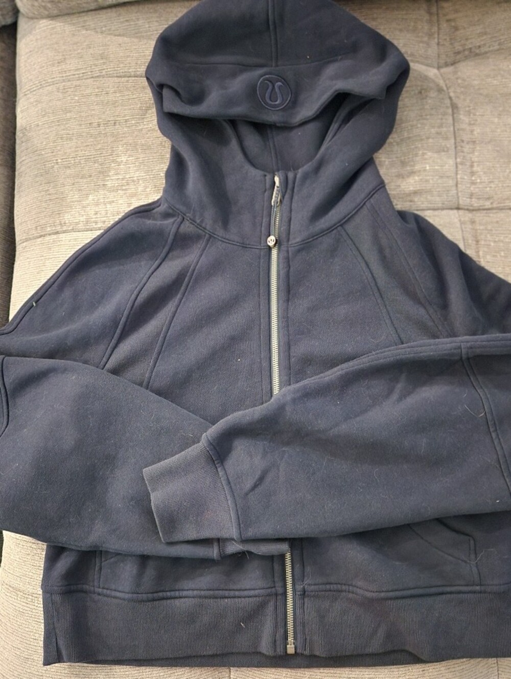 Lululemon Women’s Navy Scuba  Full-Zip Hoodie. Matching Pants Posted!